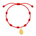 Pulsera 7 nudos con Virgen de Lourdes Acero Dorado
