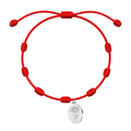 Pulsera 7 Nudos con Clavel en Acero Inoxidable Plateado