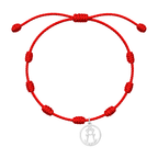 Pulsera 7 Nudos Virgen de la Fuensanta Silueta Acero Plateado