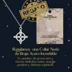 Pulsera Tetragrammaton con Nudo de Bruja y Ágata Negra | Amuleto de Protección y Energía Positiva en Acero Inoxidable - cotigo
