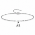 Pulsera con Colgante Letra Inicial en Acero
