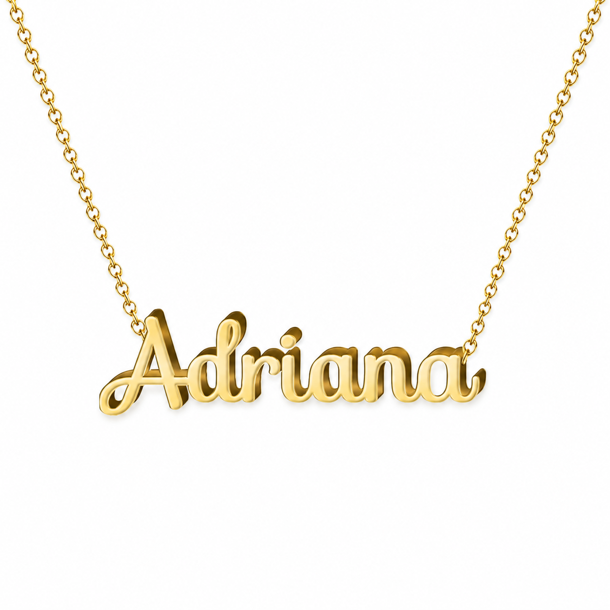 Collar con nombre personalizado Adriana - Bañado en oro de 14k - IMAGEN2 V3