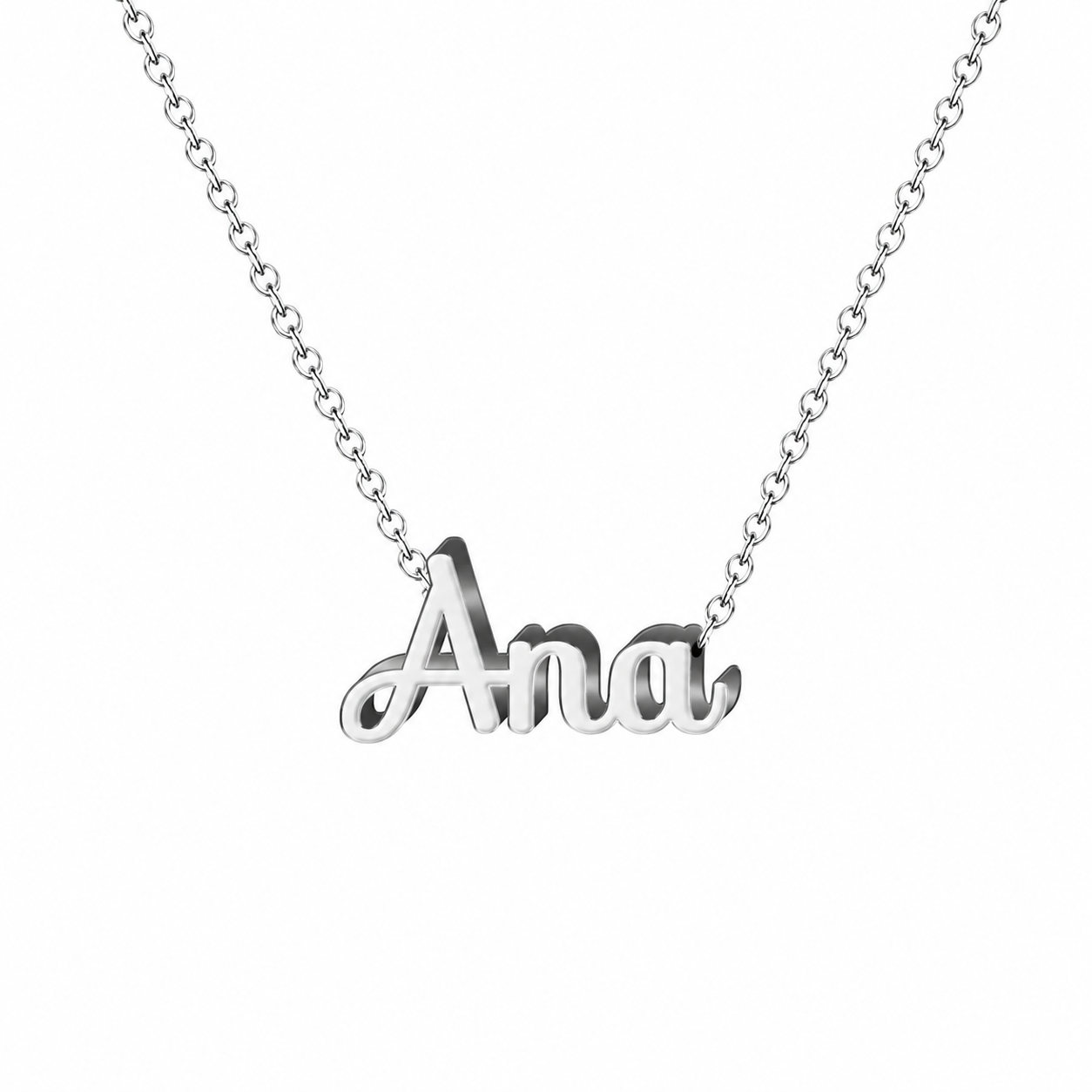 Collar con nombre personalizado Ana - Plateado - IMAGEN2 V3