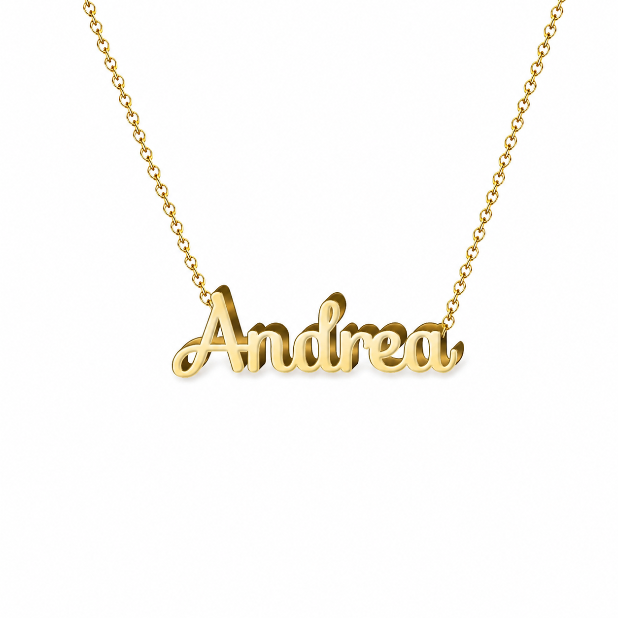 Collar con nombre personalizado Andrea - Bañado en oro de 14k - IMAGEN2 V3