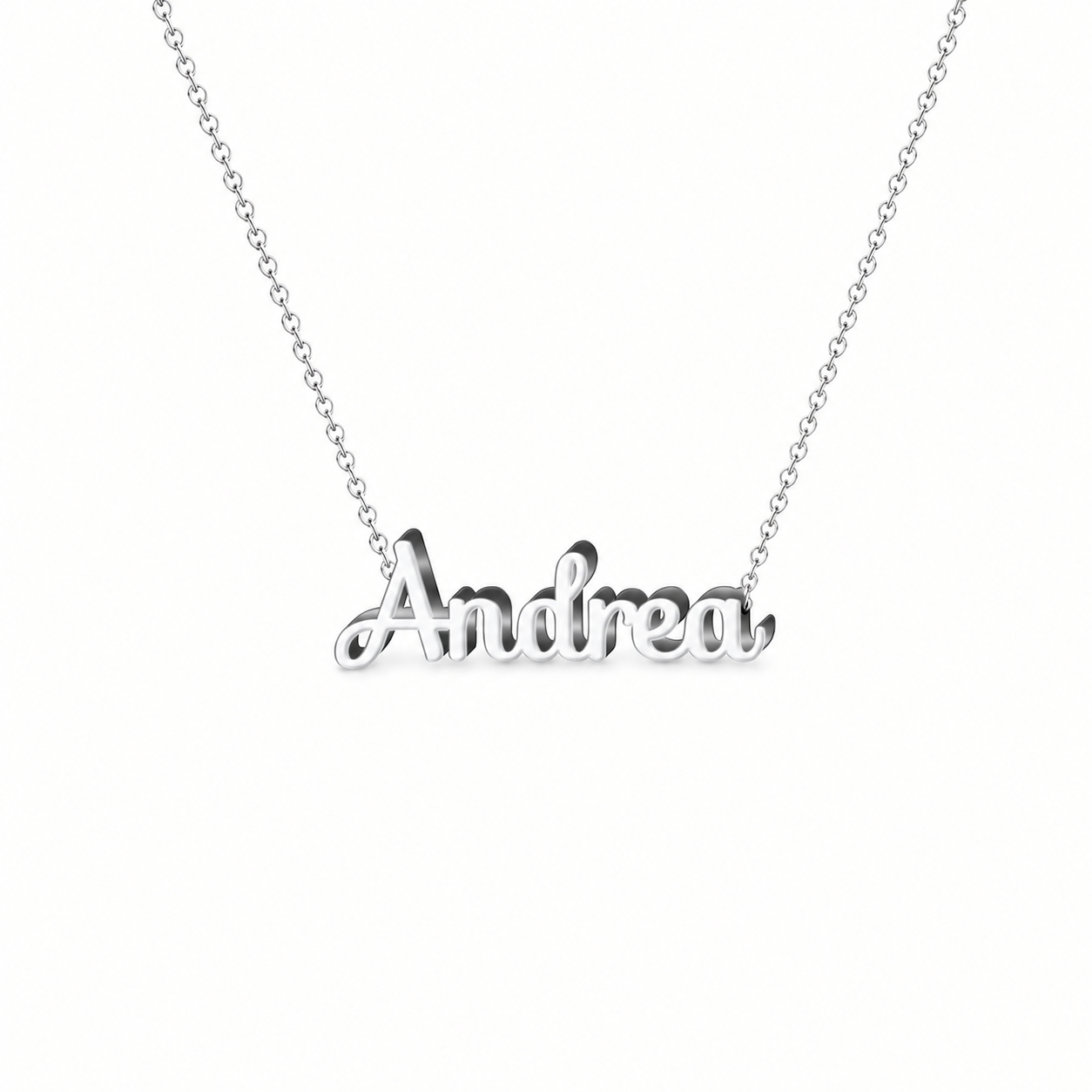 Collar con nombre personalizado Andrea - Plateado - IMAGEN2 V3