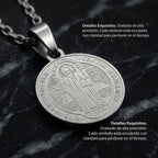 Collar con Medalla de San Benito en Acero cotigo