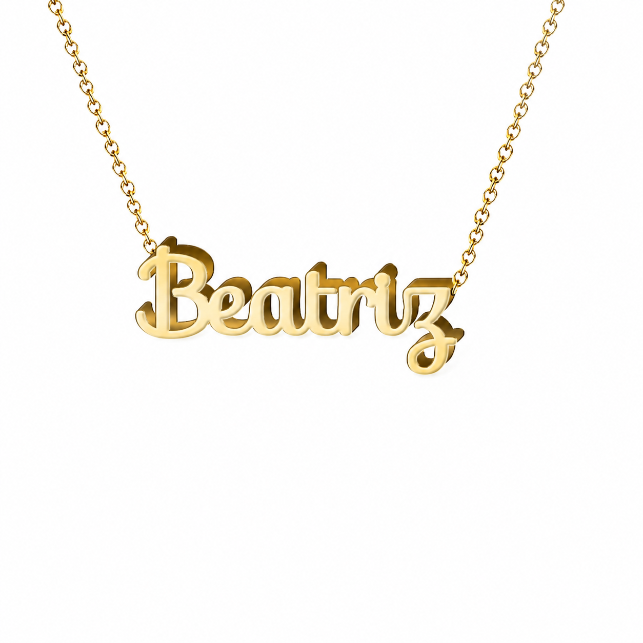 Collar con nombre personalizado Beatriz - Bañado en oro de 14k - IMAGEN2 V3