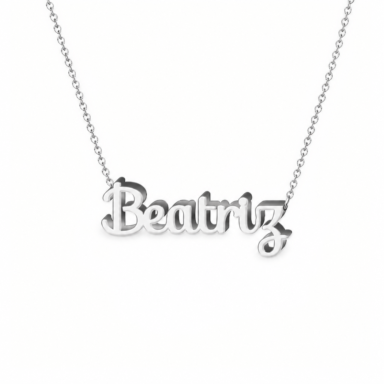 Collar con nombre personalizado Beatriz - Plateado - IMAGEN2 V3