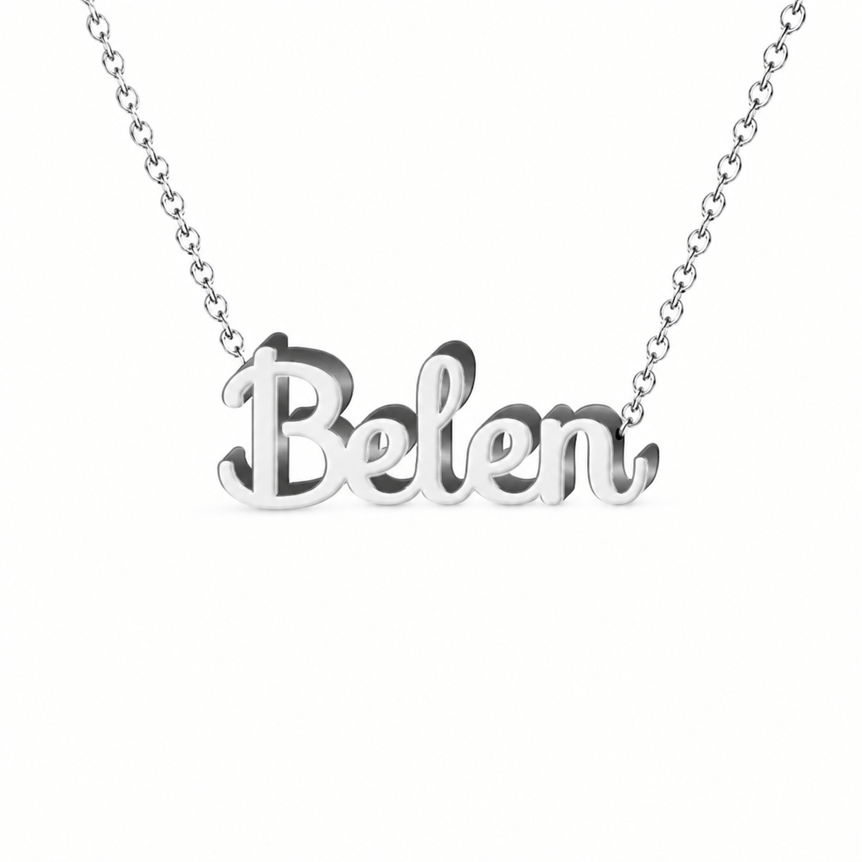 Collar con nombre personalizado Belén - Plateado - IMAGEN2 V3