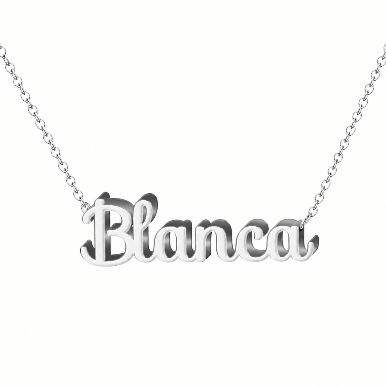 Collar con nombre personalizado Blanca - Plateado - IMAGEN2 V3