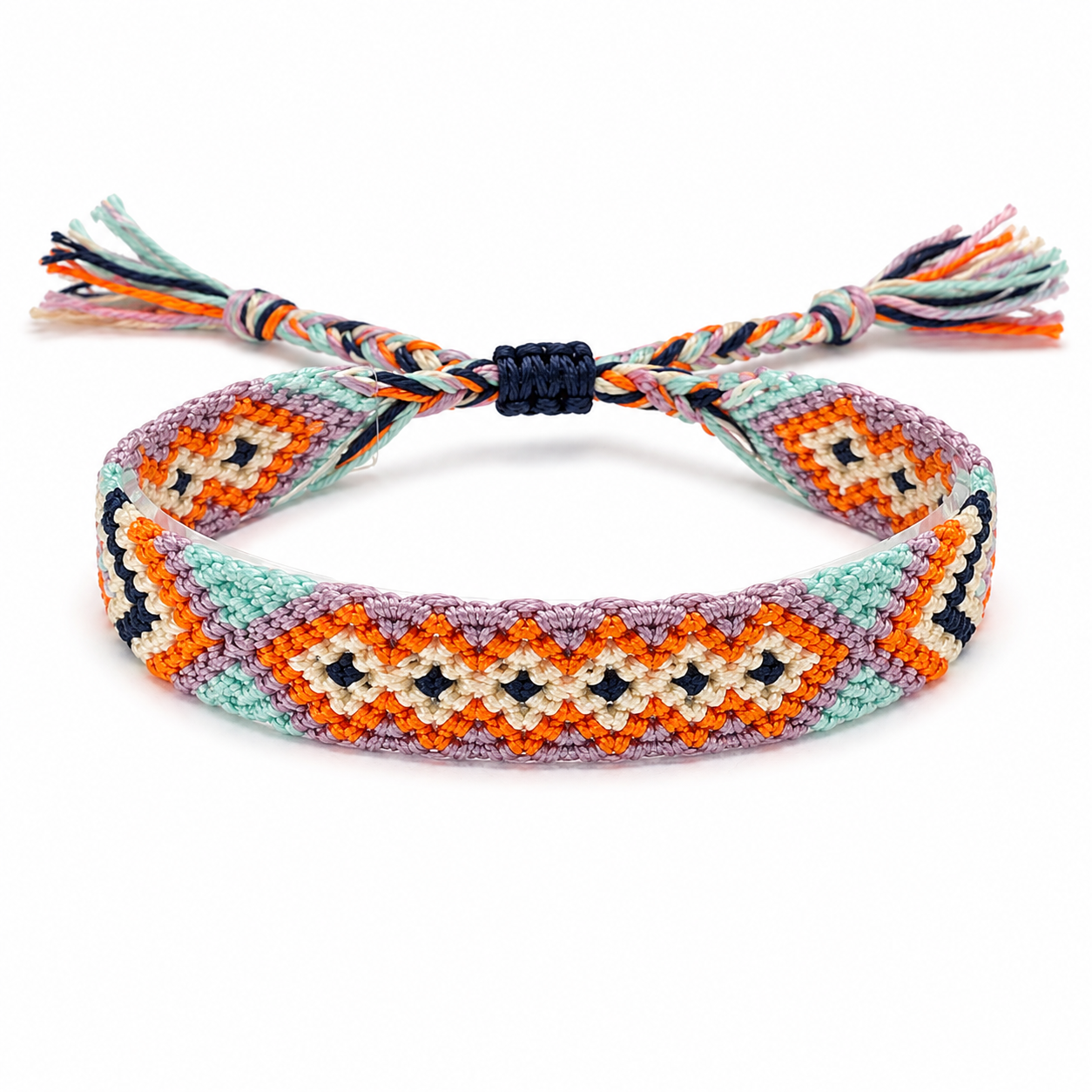 Pulsera de ganchillo multicolor