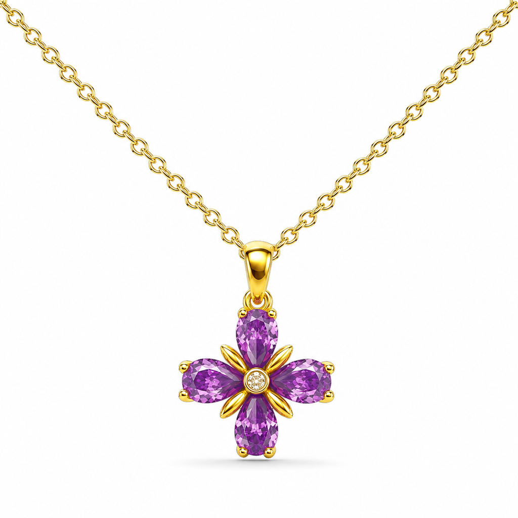Colgante Flor Morada