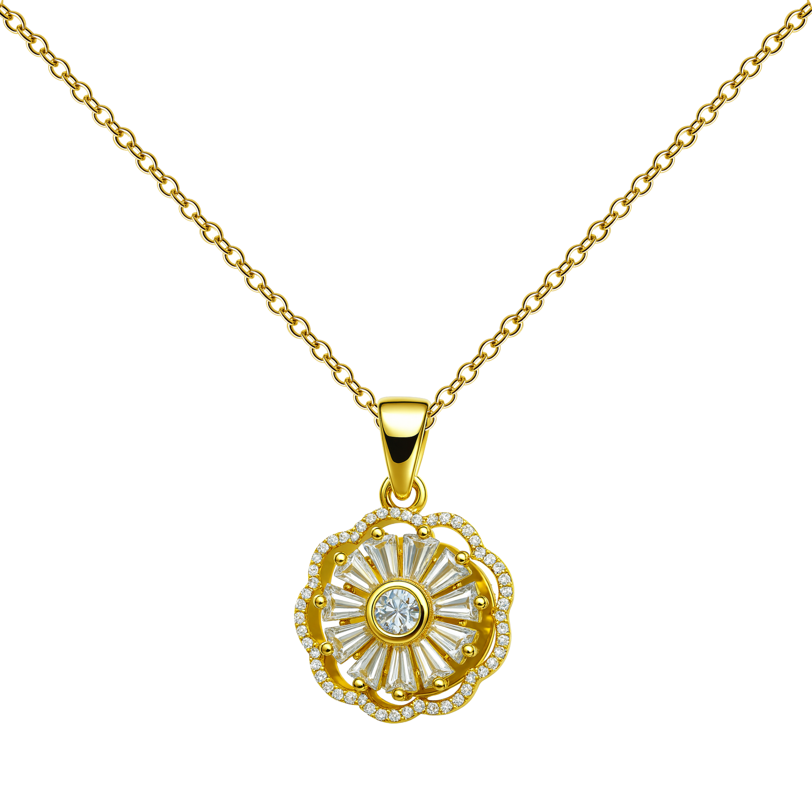 Colgante Sol con Circonitas