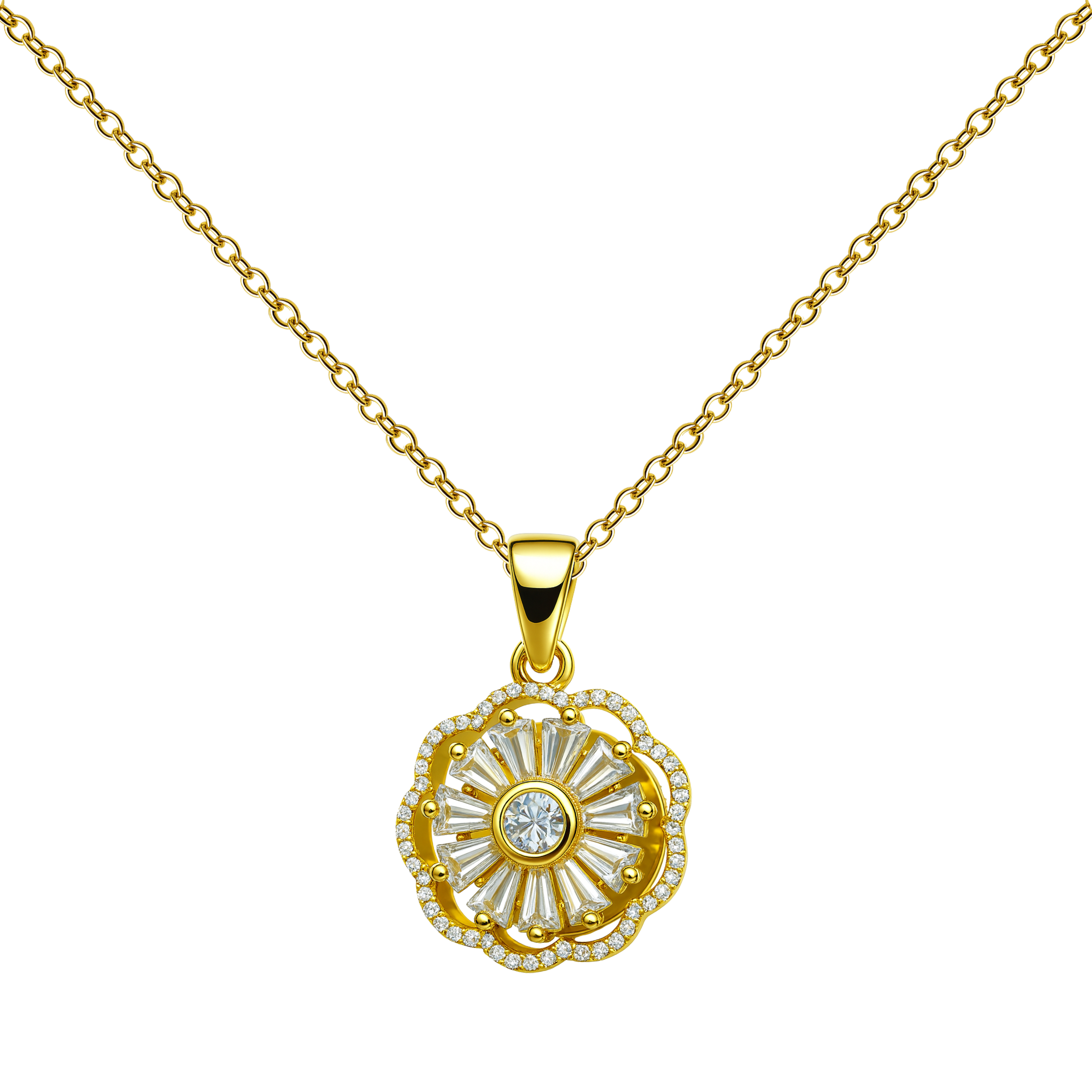 Colgante Sol con Circonitas