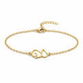 Pulsera Gato en Acero Inoxidable sobre fondo blanco