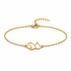 Pulsera Gato en Acero Inoxidable sobre fondo blanco