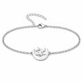 Pulsera Bruja en Acero Inoxidable - Plateado sobre fondo blanco