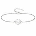 Pulsera Brújula en Acero Inoxidable - Plateado sobre fondo blanco