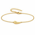 Pulsera Ala de Ángel en Acero Inoxidable sobre fondo blanco
