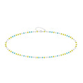 Pulsera de Cristales Lima, Azul y Blanco en Acero Inoxidable - Plateado sobre fondo blanco