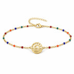 Pulsera Multicolor con Amanecer en Acero Inoxidable sobre fondo blanco