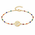 Pulsera Multicolor con Ojo Turco Circular sobre fondo blanco