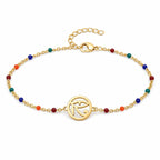 Pulsera Multicolor con Ojo Turco Circular sobre fondo blanco