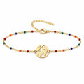 Pulsera Multicolor con Mapa del Mundo en Acero Inoxidable sobre fondo blanco