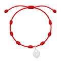 Pulsera 7 Nudos Candado Acero - Plateado sobre fondo blanco