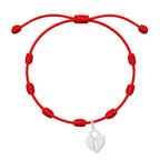 Pulsera 7 Nudos Candado Acero - Plateado sobre fondo blanco