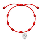 Pulsera 7 Nudos Búho Acero - Plateado sobre fondo blanco