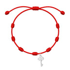 Pulsera 7 Nudos Llave Acero - Plateado sobre fondo blanco