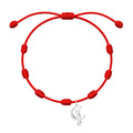 Pulsera 7 Nudos Gato Acero - Plateado sobre fondo blanco