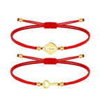 Pulsera de Hilo Encerado con Llave y Candado en Acero Inoxidable sobre fondo blanco