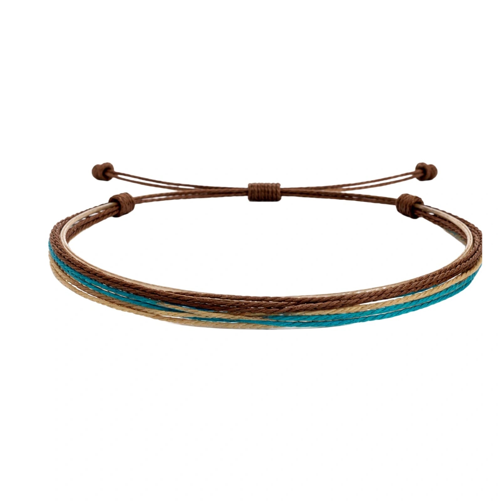 Pulsera de Cordón Encerado Multihilo sobre fondo blanco
