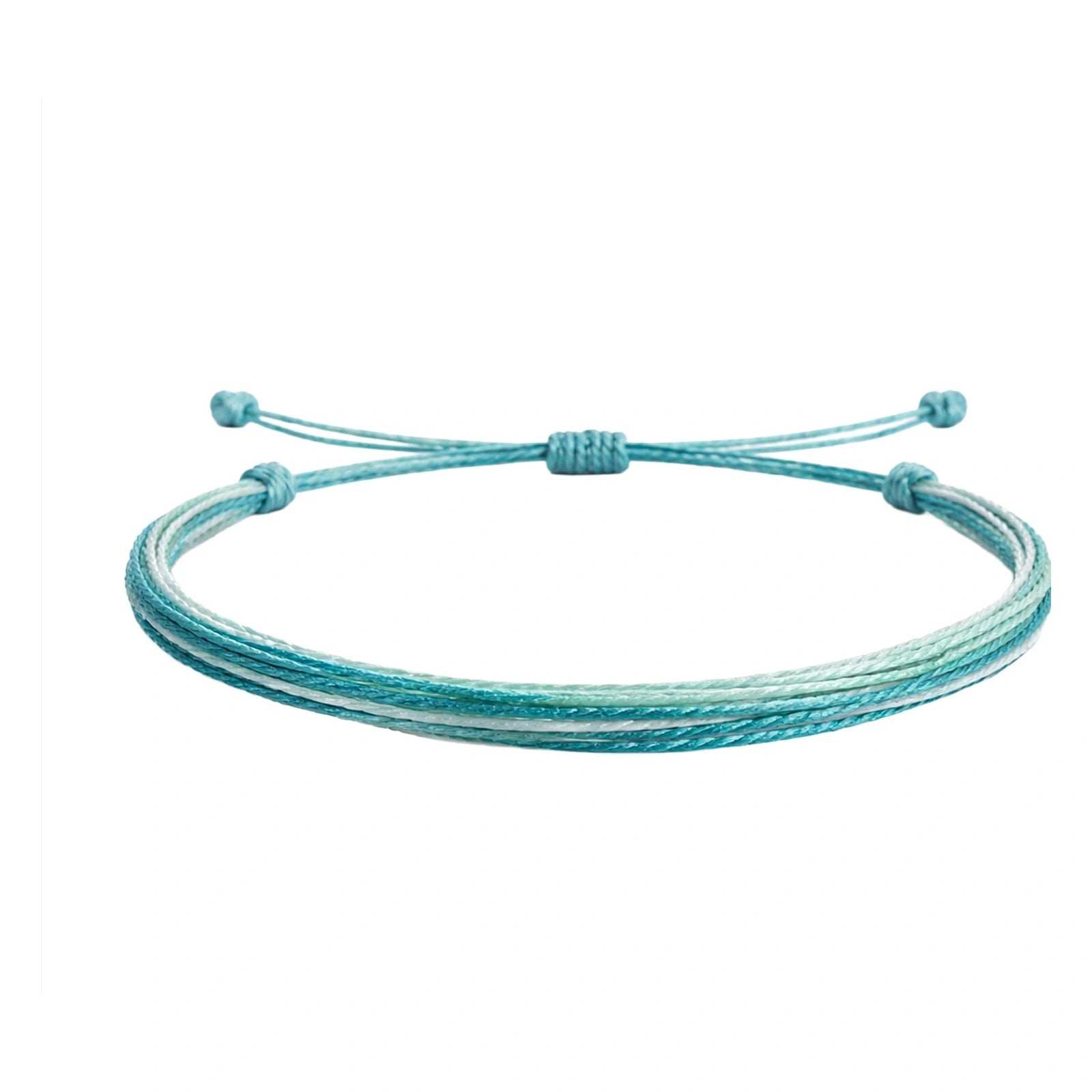 Pulsera de Cordón Encerado Multihilo sobre fondo blanco