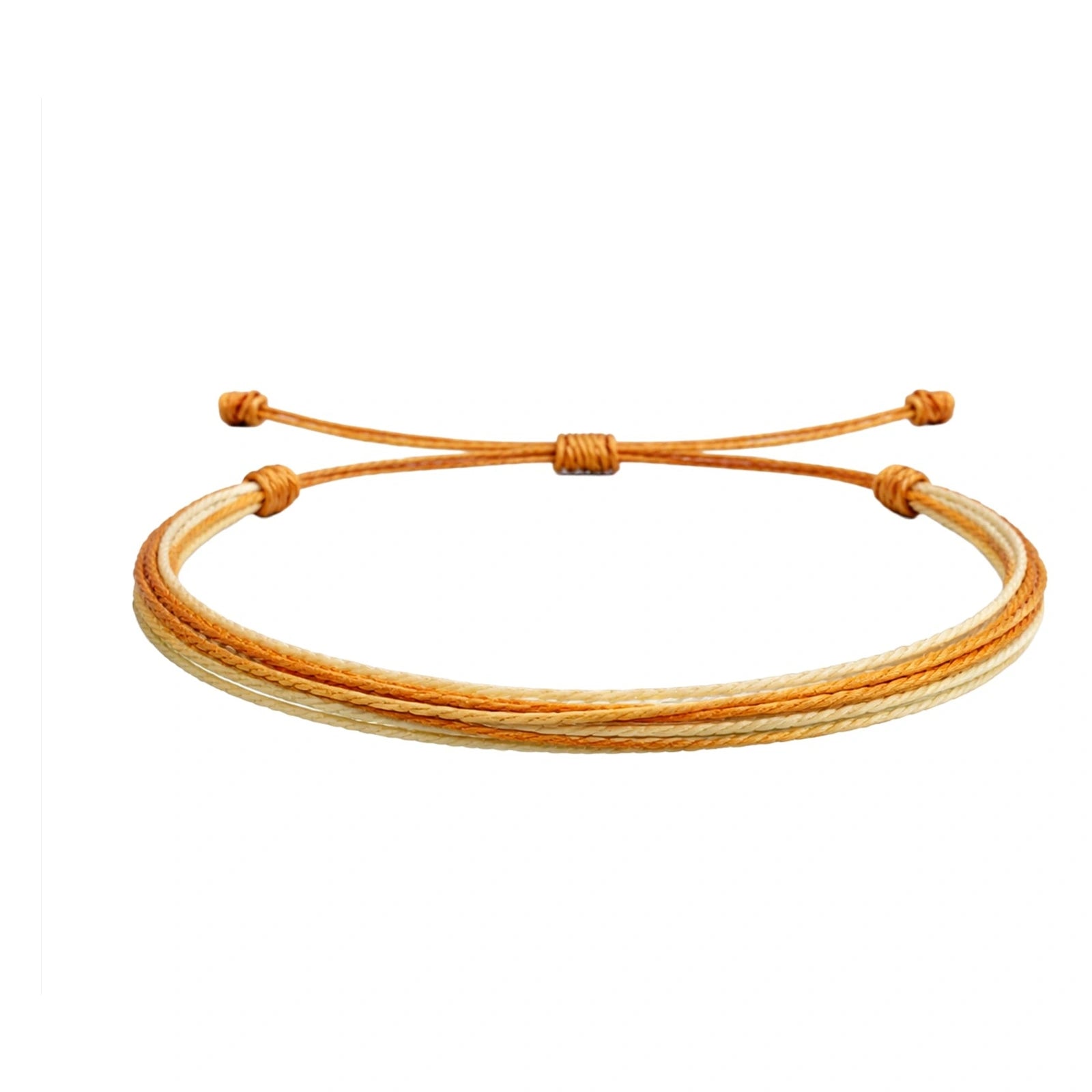 Pulsera de Cordón Encerado Multihilo sobre fondo blanco