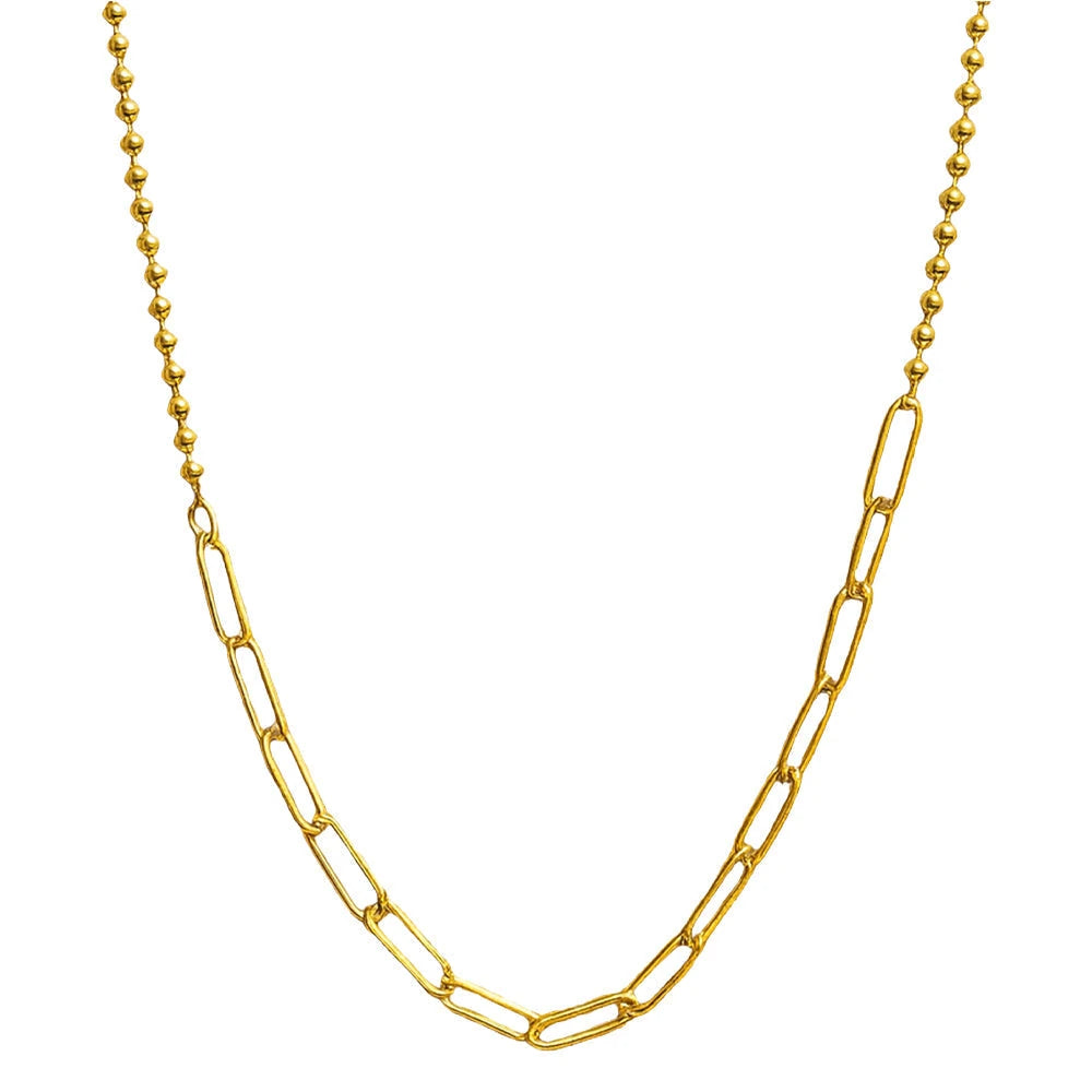 Collar de Cadena Acero color Dorado para CHARM cotigo