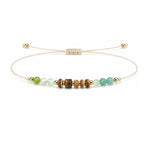 Pulsera de Piedras Naturales con Cuentas de Madera sobre fondo blanco