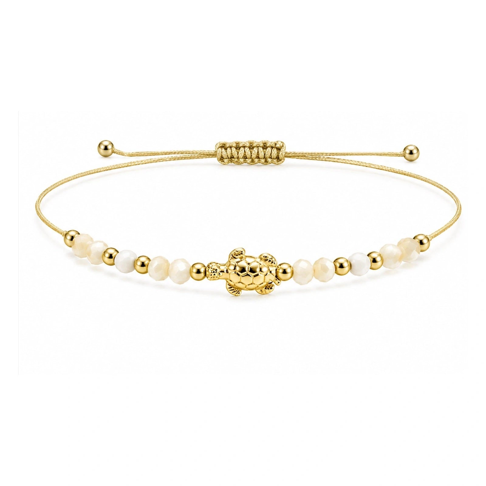 Pulsera de Cristales con Tortuga sobre fondo blanco