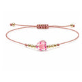 Pulsera de Hilo con Corazón de Cristal sobre fondo blanco