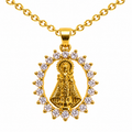 Collar Virgen Fuensanta Dorado sobre fondo blanco - 25769