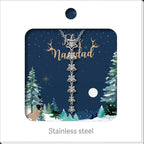 Hanging Star Necklace, presented on a Christmas message card.