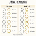 Guía de las 13 medidas de proveedor disponibles; imágenes no a escala.