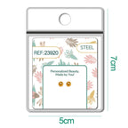 Bola Tope Acero Dorado 3mm con Goma para Fijar Charm detalle