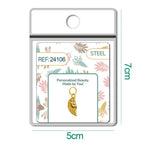 Charm Acero Dorado Chapado Oro 14K Ala Colgante detalle