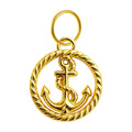 Charm Acero Dorado Chapado Oro 14K Ancla Colgante