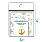 Charm Acero Dorado Chapado Oro 14K Ancla Colgante detalle