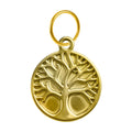 Charm Acero Dorado Chapado Oro 14K Árbol de la Vida Colgante