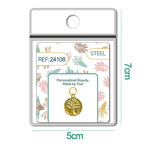 Charm Acero Dorado Chapado Oro 14K Árbol de la Vida Colgante detalle